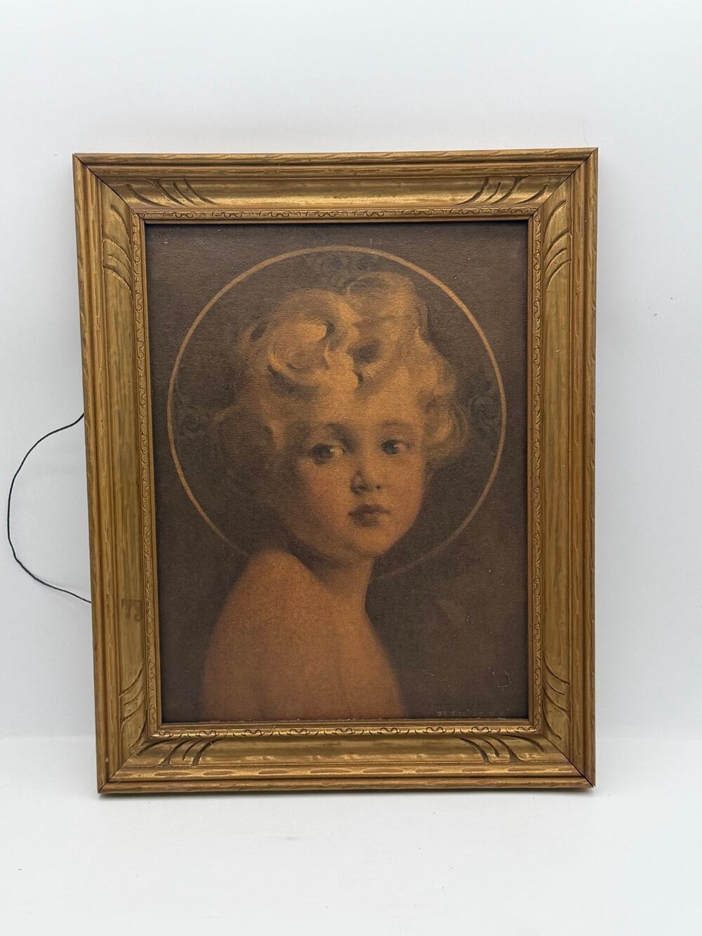 Vintage C. Bosseron Chambers "Light of the World" Framed Print - E.G. Co. N.Y.